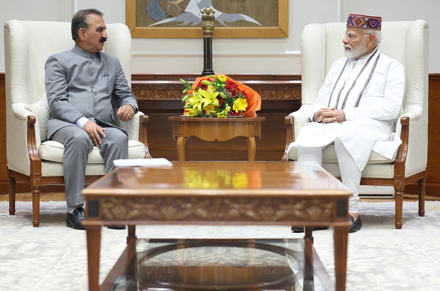 मुख्यमंत्री सुखविंद्र सिंह सुक्खू ने प्रधानमंत्री से उदार वित्तीय सहायता का किया आग्रह
